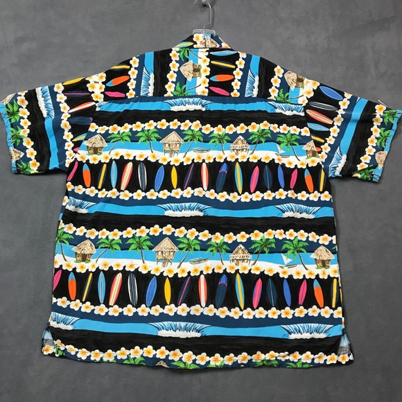Vtg Kahala Ron Anderson Hawaiian Shirt Men XL Aloha Surf Board Beach Art USA - Picture 10 of 15